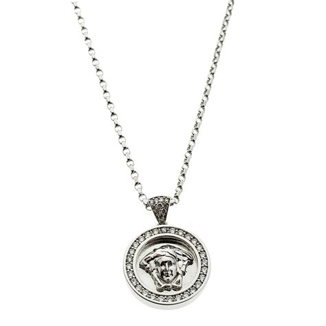 versace white gold necklace